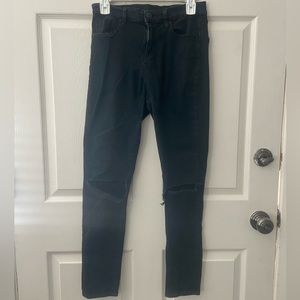 Jet Black ripped jeans
